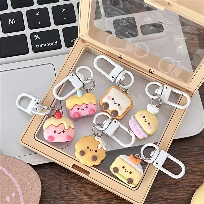 Cute Cartoon Food Design Keychain, 6/12pcs Mini Dessert Design Keychain, Bag Charm, Party Gift for Friends, Party Favors 2