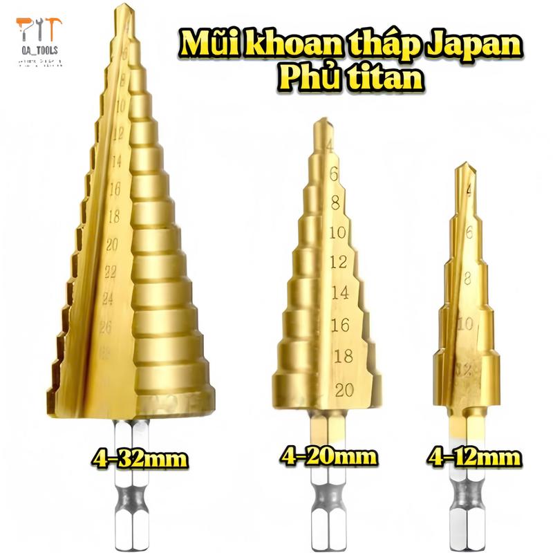 Mũi khoan tháp cao cấp Liwin Japan chịu lực tốt bán lẻ đủ size 4-12 4-20 4-32
