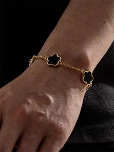 Pulsera de Dije con Diseño de Trébol, Joyería de Moda para Mujeres y Hombres, Joyería Exquisita y Combinable con Todo para Regalo de Cumpleaños