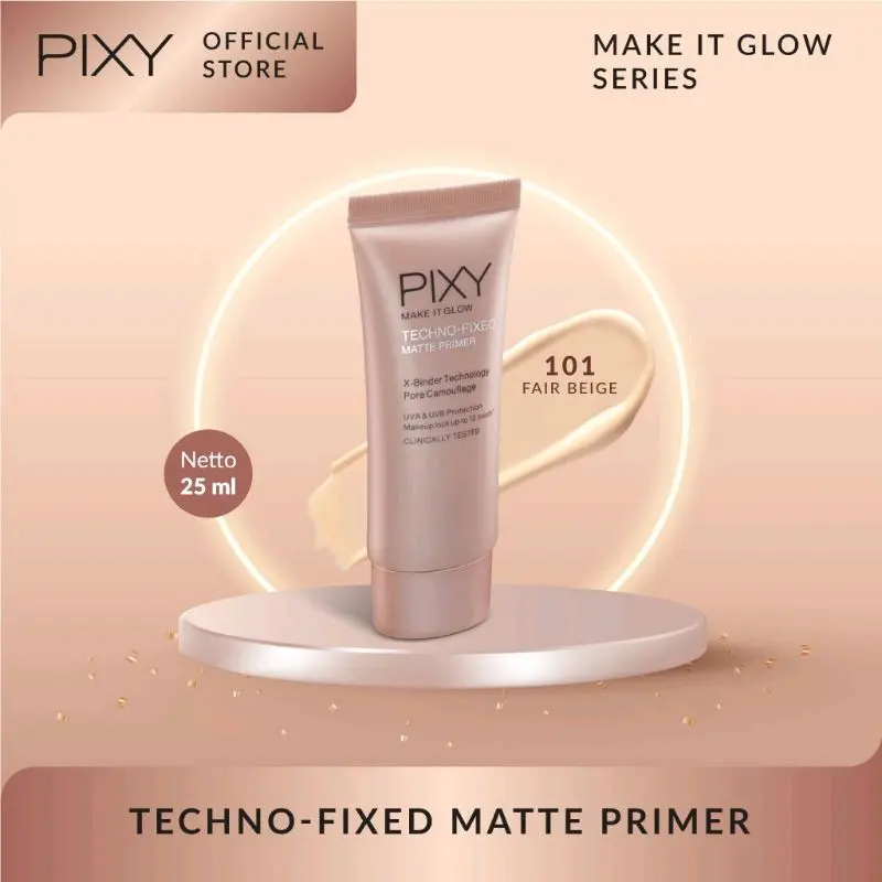 Pixy make It glow techno fixed Matte primer Tahan Lama