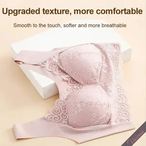 Women's thin vest style no wire lace bra