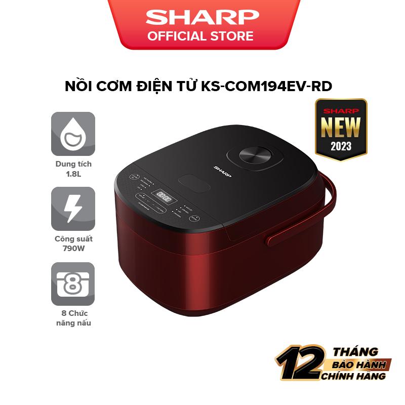  Nồi Cơm Điện Tử Sharp KS-COM194EV-RD 1.8L  Nấu cơm và 7 Chức năng nấu Công Suất 790W  