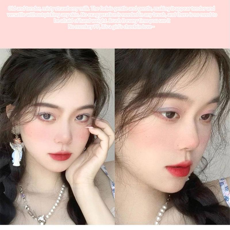 Lameila-Phấn Má Hồng Ngọc Trai Đơn Sắc, Phấn Tạo Khối Rouge, Trang Điểm Khỏa Thân, Đường Viền Khuôn Mặt 6