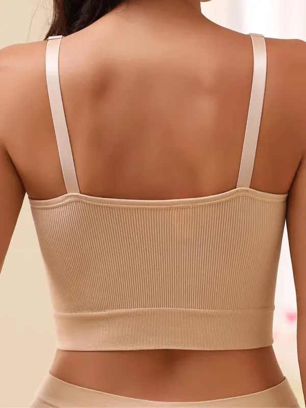 Solid Ribbed Adjustable Strap Wireless Bra, Comfort Fit Maternity Lingerie Bra for Women, Maternity Lingeries for All Seasons, Maternity Clothing, Bra Pack, Womenswear, Sports Bra, Adjustable Bras 8