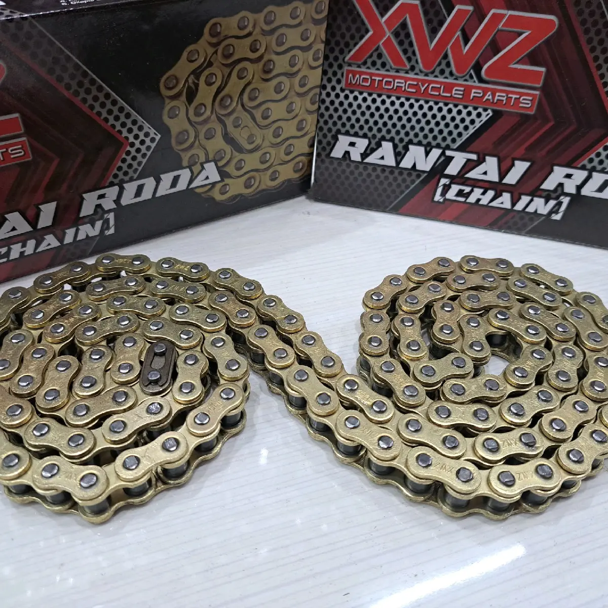 RANTAI RODA WARNA GOLD UNTUK SEMUA JENIS MOTOR