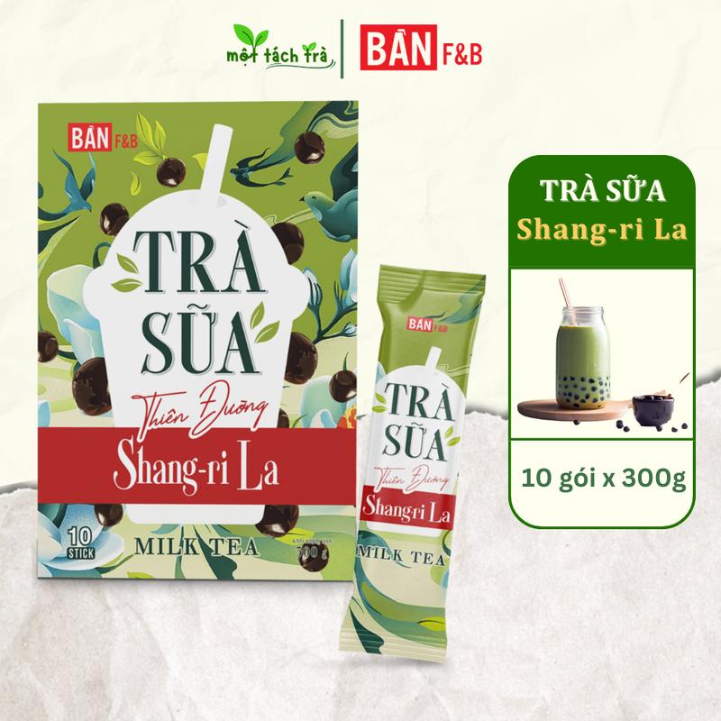   THÊM TRÂN CHÂU  Trà Sữa Thiên Đường Shang-ri La Hòa Tan Tự Pha Hộp 300g x 5 Gói Thương Hiệu Bản Cà Phê 