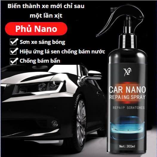  Chai xịt bóng xe Car Nano Repairing Spray phủ bóng sơn xe ô tô xe máy 300ml 