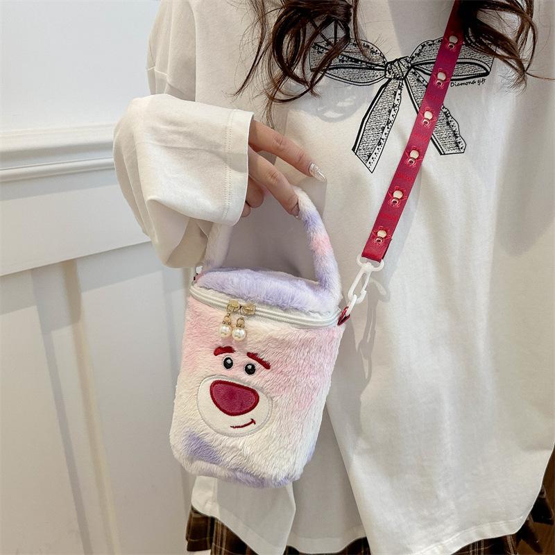 Product Introduction of New cute sweet plush messenger bag Kulomie plush toy bag shoulder bag doll cylinder bag change bag 9