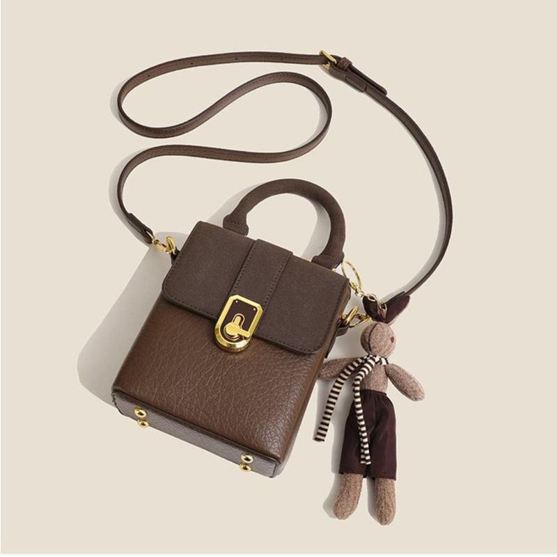 Product Introduction of Da Vintage điện thoại di động túi Hàn Quốc phong cách thiết kế thời trang nghiêng túi xách vai đơn túi xách túi vuông nhỏ ngoài trời Vận chuyển trong vòng  24 giờ 10