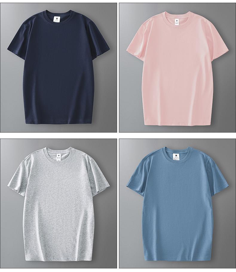 Product Introduction of 200g Heavyweight American T-Shirt Men's Short Sleeved Cotton Pure White Summer Trend Round Neck Cotton T-Shirt Solid Color Half Sleeve 7