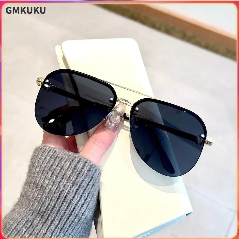 Kính Râm Phi Công Thời Trang, Chất Liệu Kim Loại, Chống Tia UV, Kính Mắt Lớn, Thích Hợp Cho Mùa Hè, Kính Râm, Lý Tưởng Để Đạp Xe Và Lái Xe