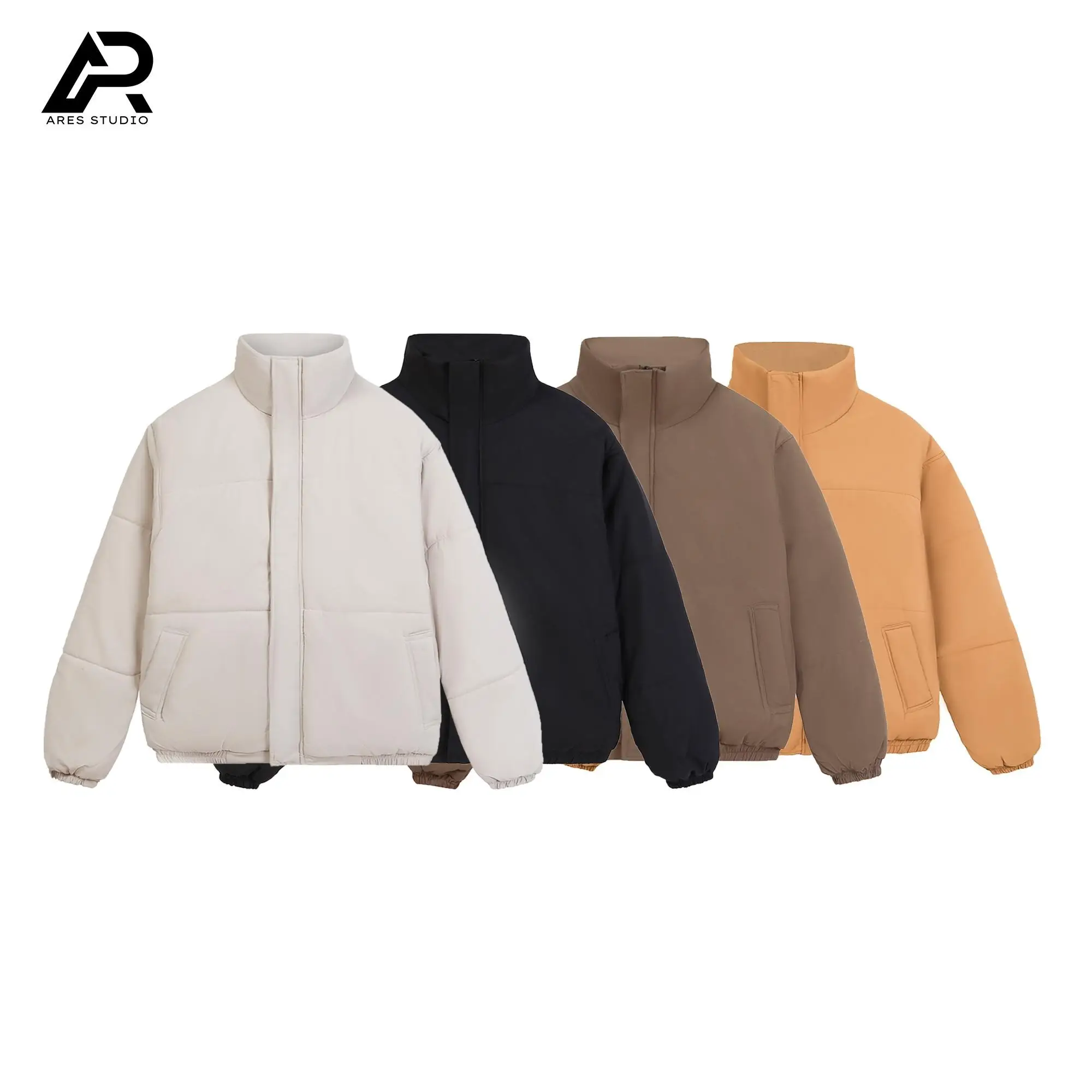 Áo Khoác Phao,Áo Khoác Chần Bông Aresstudio Unisex Chần Bông 3 Lớp Nam Menswear