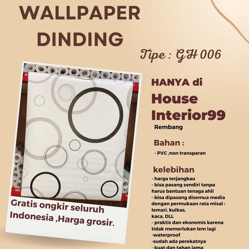 Paket 2 roll Wallpaper dinding 10m x 45 cm Wallstiker Dinding Wallpaper 3