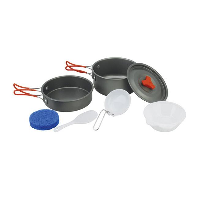 Bộ nồi 9 món cắm trại, dã ngoại, đi phượt cho 2-3 người có ấm đun nước Bếp Camping 8