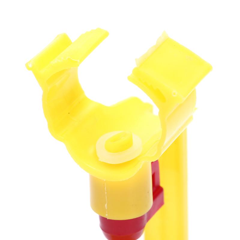 10pcs poultry chicken hanging duck drinking water nipple drinker feeder with cup 7