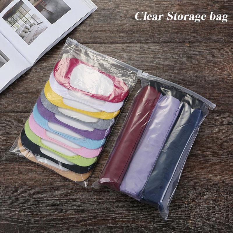 Product Introduction of Bộ Sắp Xếp Vải Cầm Tay 5 Cái, Túi Nhựa Tự Niêm Phong Túi Đựng Đồ, Khóa Kéo, Trong Suốt, Rõ Ràng 17
