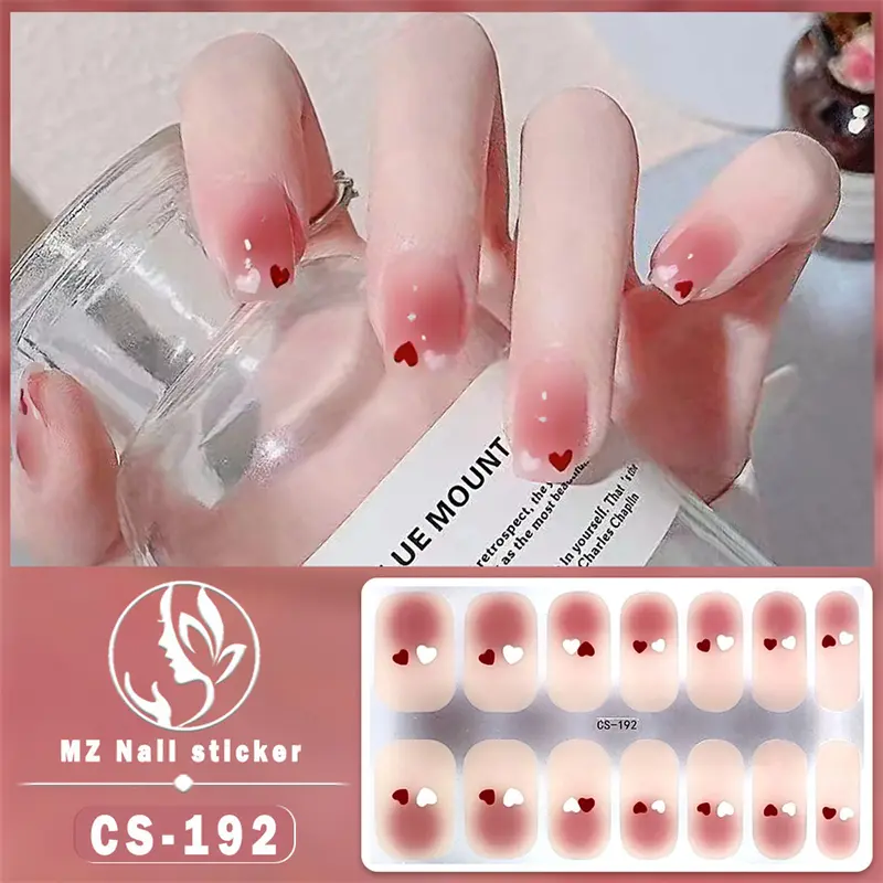 Miếng Dán Móng Tay Keo Không Nướng Chống Thấm Nước CS, Phong Cách Nhật Bản Và Hàn Quốc, Giấy Dán Móng Tay Mùa Xuân Và Mùa Hè Đầy Đủ, [Thanh Toán Khi Nhận Hàng] 1