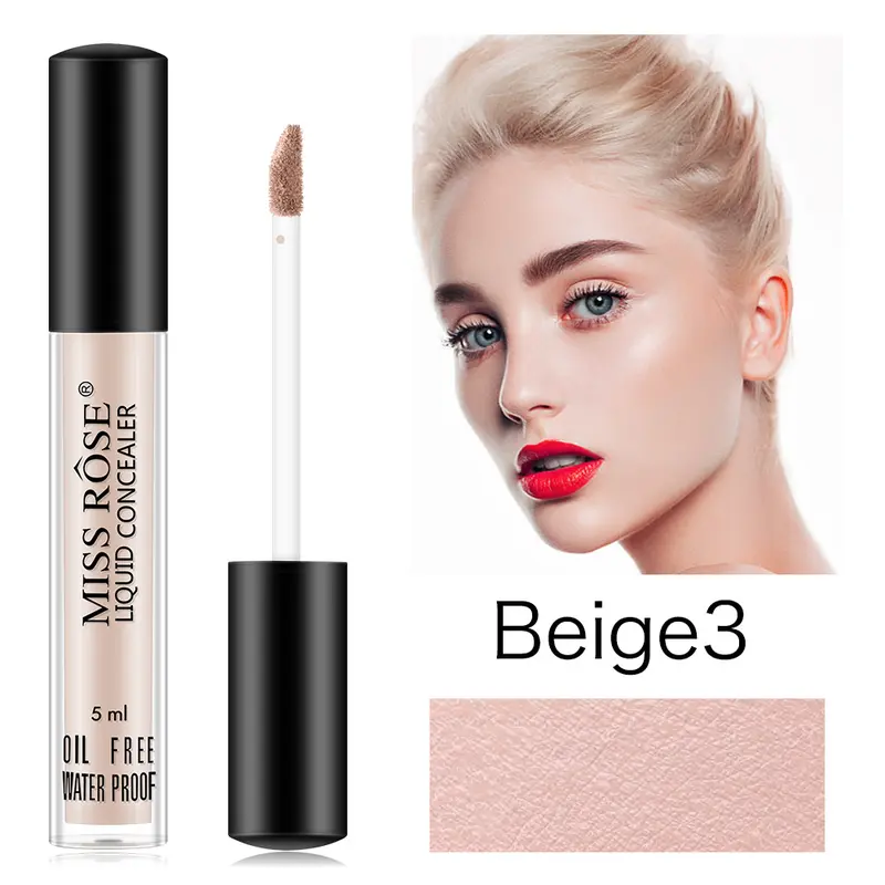 Kem Nền Dạng Lỏng, Miss Rose, Kích Thước Nhỏ, 5ml, Che Phủ Vết Mụn, Sửa Chữa Và Nuôi Dưỡng, Thích Hợp Để Kiểm Tra, Bao Gồm Ống Nghiệm 4