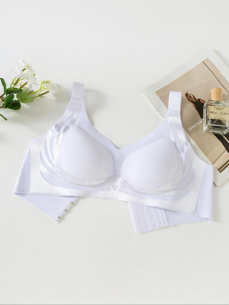 Product Introduction of Women's Solid Wireless Bra, Adjustable Strap Bra, Soft Comfy Breathable Lingerie for All Seasons 4