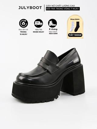 Giày LOAFER Oxford Mọi Đế Đúp Trụ 8cm Chất Liệu PU Cao cấp Phong Cách Lolita Nữ Sinh Nhật Bản Ulzzang Y2K Tiểu Thư lf1