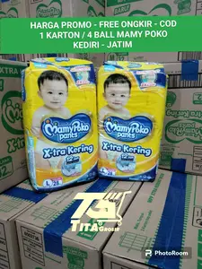 1 KARTON / 4 BALL PAMPES MAMY POKO PANTS X-TRA KERING S38, M32 DAN L28 KEDIRI JATIM