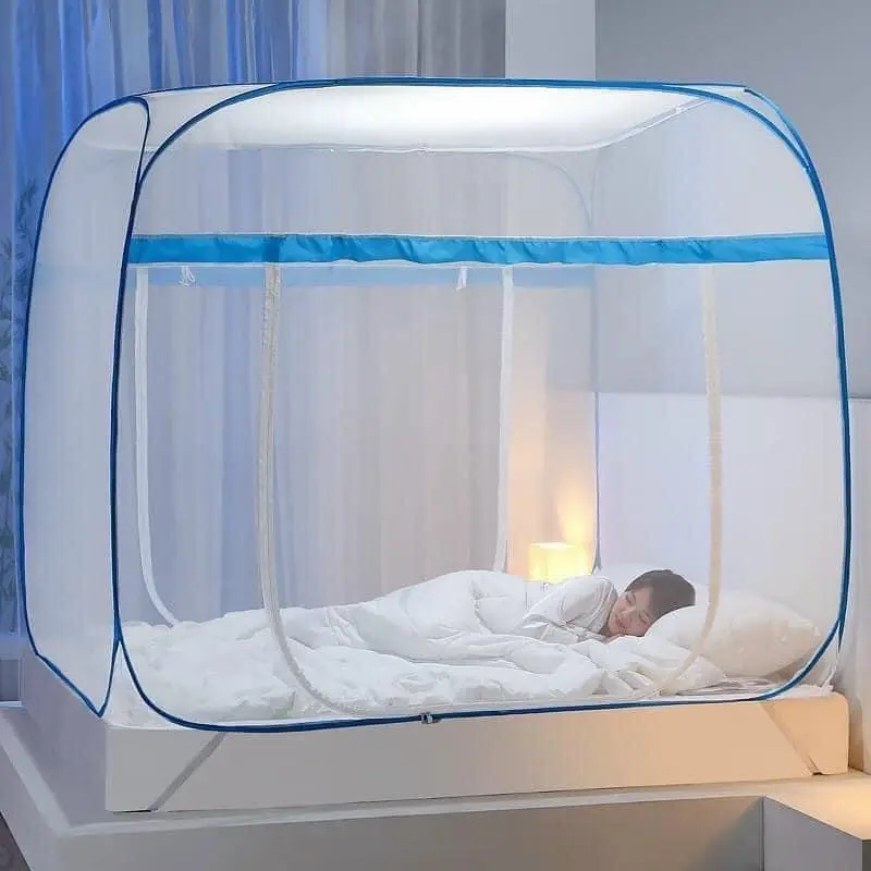 Mùng ngủ giường, mùng chụp tự bung đỉnh vuông, màn tự bung gấp gọn. Mùng vuông gấp gọn tiện dụng