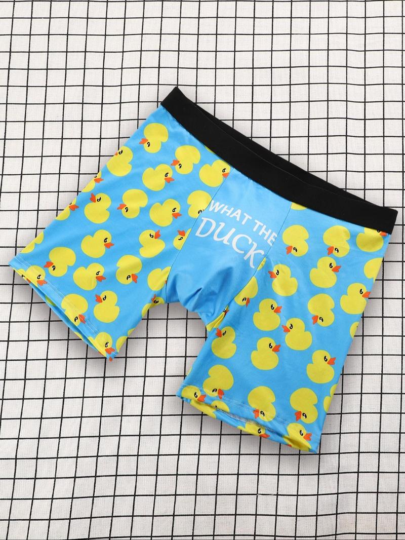 Product Introduction of Random Men's All Over Print Tape Waist Boxer Briefs, Casual Breathable Comfortable Underwear for Daily Wear, Men's Underwear for All Seasons 7