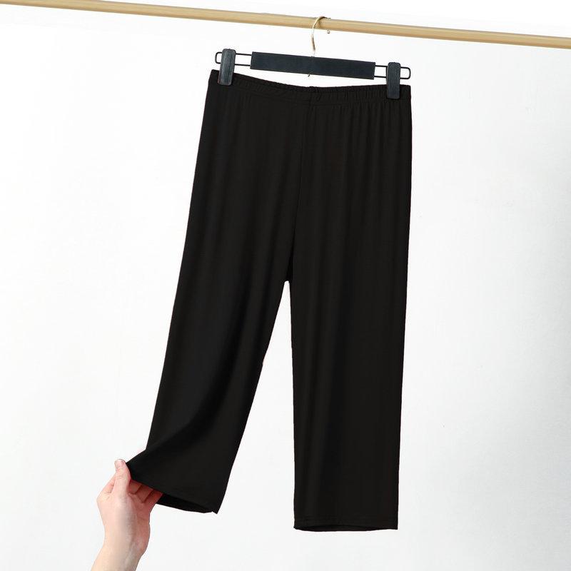 Product Introduction of Women's summer cropped pants modal thin home cotton plus large size high waist slim pajamas Loungewear Nightwear Womenswear Lingerie Homewear Pjs Trouser Basic Minimalist 12