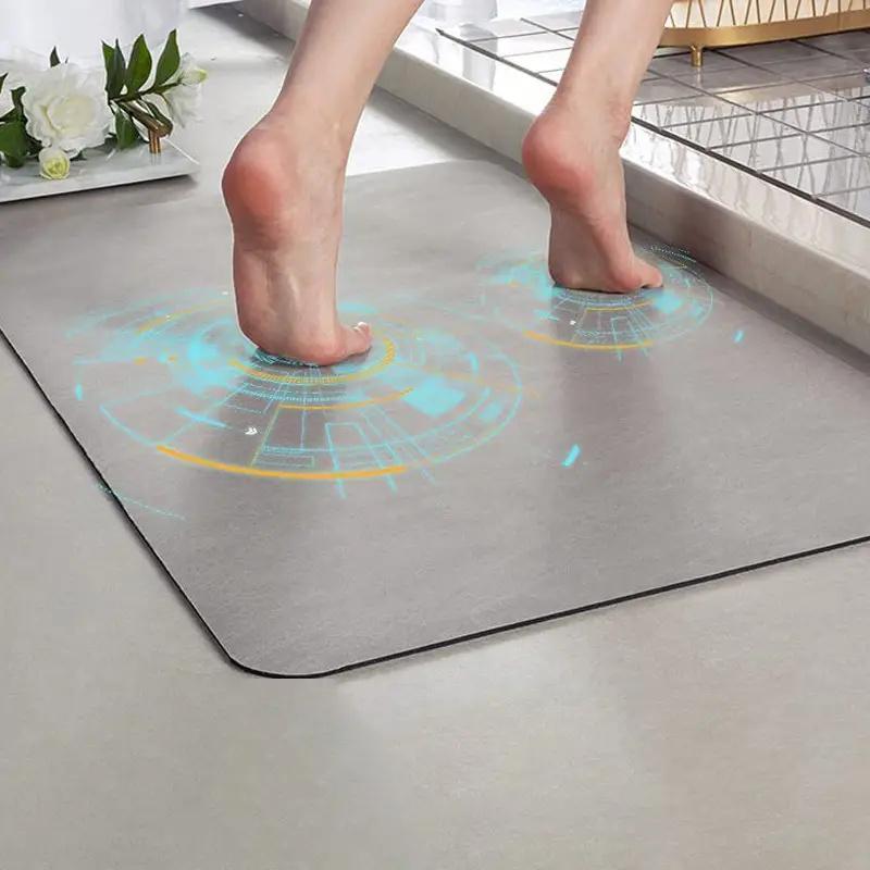 Diatomite Bath Mat, 1 Count Non-slip Quick Dry Bath Mat, Absorbent Bathroom Mat, Bathroom Accessories, Home Supplies 5