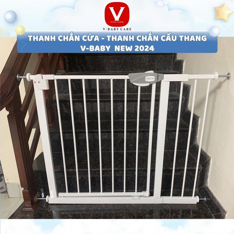  Thanh Chắn Cửa Thanh Chắn Cầu Thang Không Khoan Tường & An Toàn Cho Bé V-Baby NT01 