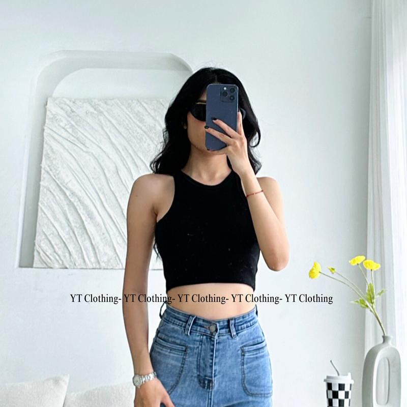 Áo thun croptop ba lỗ Y&T Clothing dáng ôm body cá tính Nữ Women 7