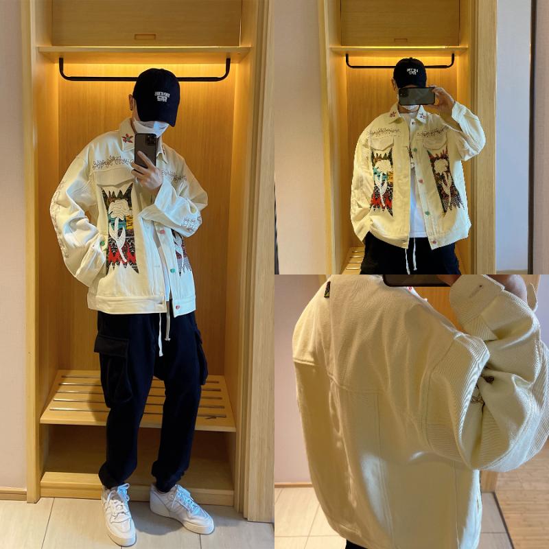 2024 Spring Internet Celebrity New High Street Retro Cool Ethnic Style Casual Patchwork Jacket for Men and Women Trendy Brand 0