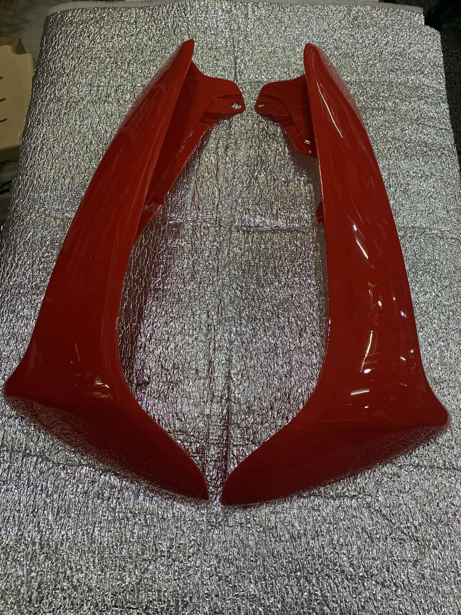 Wave Alpha Motorcycle Leg Shield LEFT & RIGHT Black/Blue/Red Enhanced ...