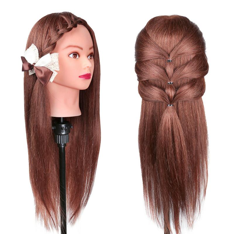 Đầu Ma-nơ-canh, Chuyên Nghiệp, Làm Bằng Tóc Người Thích Hợp Để Thực Hành Làm Tóc, Tiệm Làm Tóc, Búp Bê Làm Tóc 1