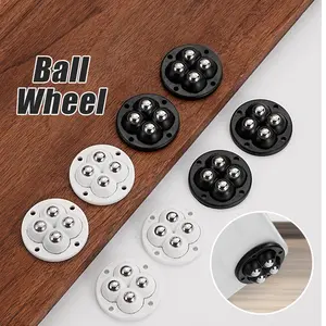 4Pcs Roda Tempel Stainless 360 Putar Serbaguna– Bahan ABS & Stainless Steel, Tahan Lama untuk Furniture & Box Penyimpanan, Mudahkan Pemindahan Barang 【TOPSLINGS】