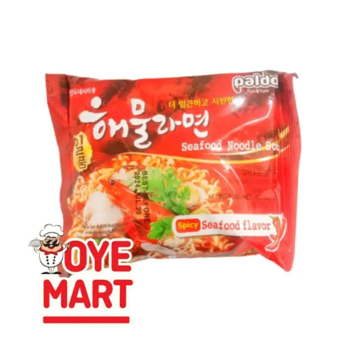 PALDO SEAFOOD NOODLE SOUP SPICY 120GR/KOREAN RAMYUN SEAFOOD PEDAS 0