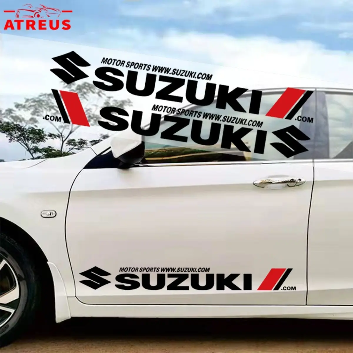 Hình dán ô tô Suzuki, Decal trang trí thân xe bên cửa tự động, Vỏ chống trầy xước, Thích hợp cho Suzuki Swift, Ertiga, S-Presso, XL7, Celerio, Jimny, Grand Vitara, Dzire, Ciaz, Phụ kiện trang trí ô tô