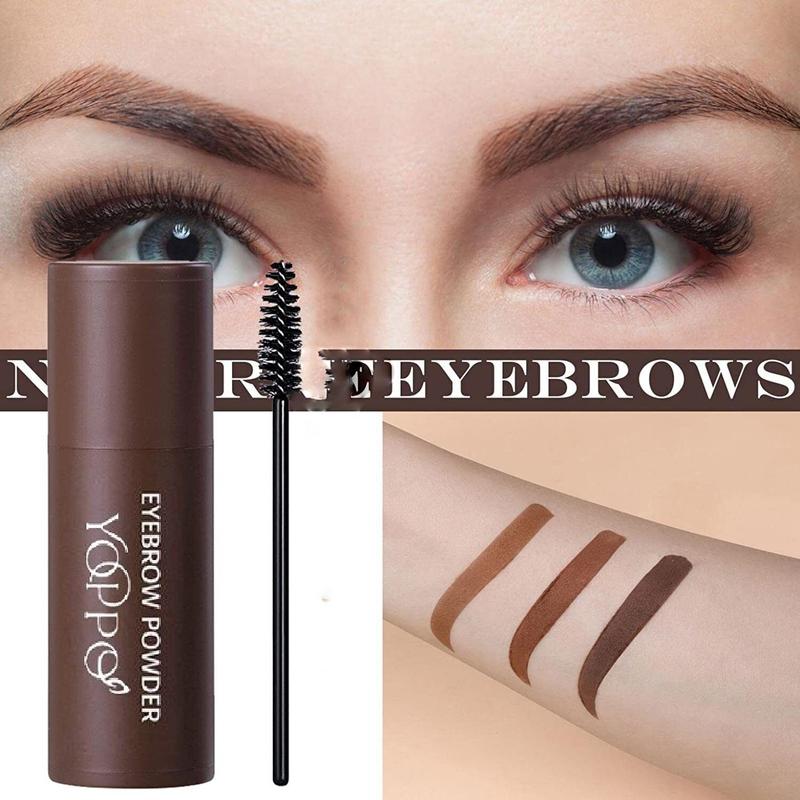 Yoppo Eyebrow Powder Bedak Alis Cetakan Alis Instan Eyebrow Stamp Alis Stempel Alis Waterproof dengan 10 Model Cetakan Alis Eyebrow Powder 6
