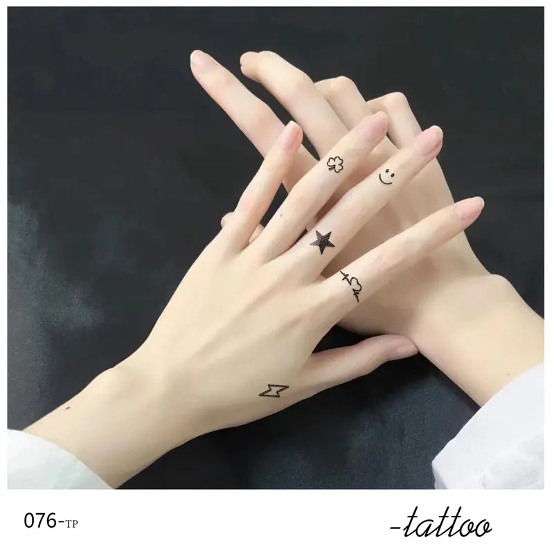 Zoar M-192 Stiker Tato Temporary Semi Permanen 【Combo ecg】Tahan lama Tattoo menempel dekorasi seni untuk pria dan wanita 5