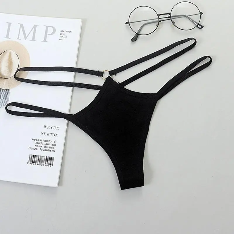 Sexy Lace Underwear Breathable Cross Hollow Seamless Low Waist Thin Strap Temptation Hip Lift Triangle Half Hip Panties Women Womenswear Embroidery