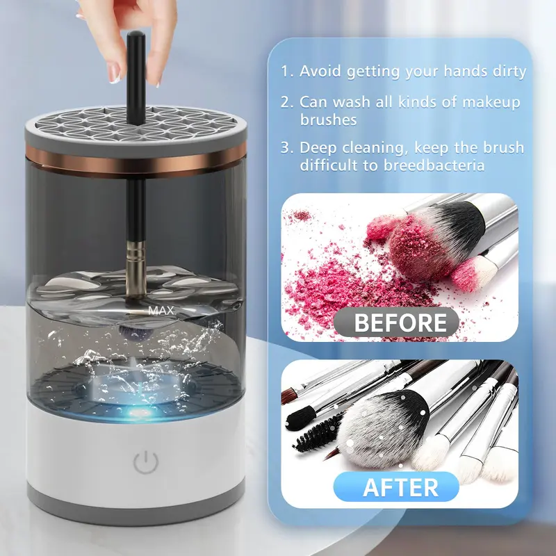 Portable Electric Makeup Brush Cleaner, Automatic USB Charging Brush Cleaner, Professional Makeup Tools for Women 4