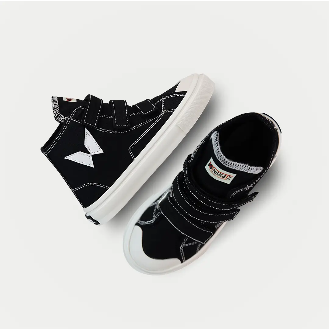 WINSKETZ - Sepatu Anak Laki-laki dan Perempuan Sekolah Casual Fashion Shoes Kids Original Premium - Vivor High Black