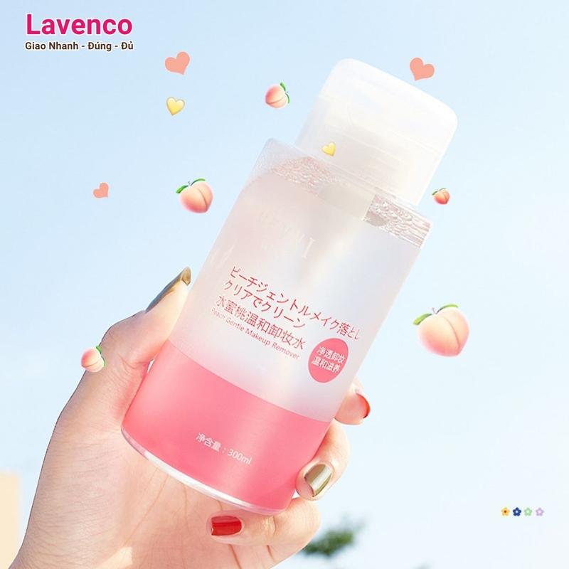 nước tẩy trang cho da dầu mụn 300ml Heyxi nước tẩy trang mắt môi mặt cho da nhạy cảm Hương trái Đào Ni058 Trang Điểm Nữ