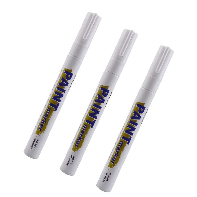 Product Introduction of 3pcs White Paint Pen Paint Markers Waterproof Car Tyre Quick Dry Pen Set Paint M9I3 28