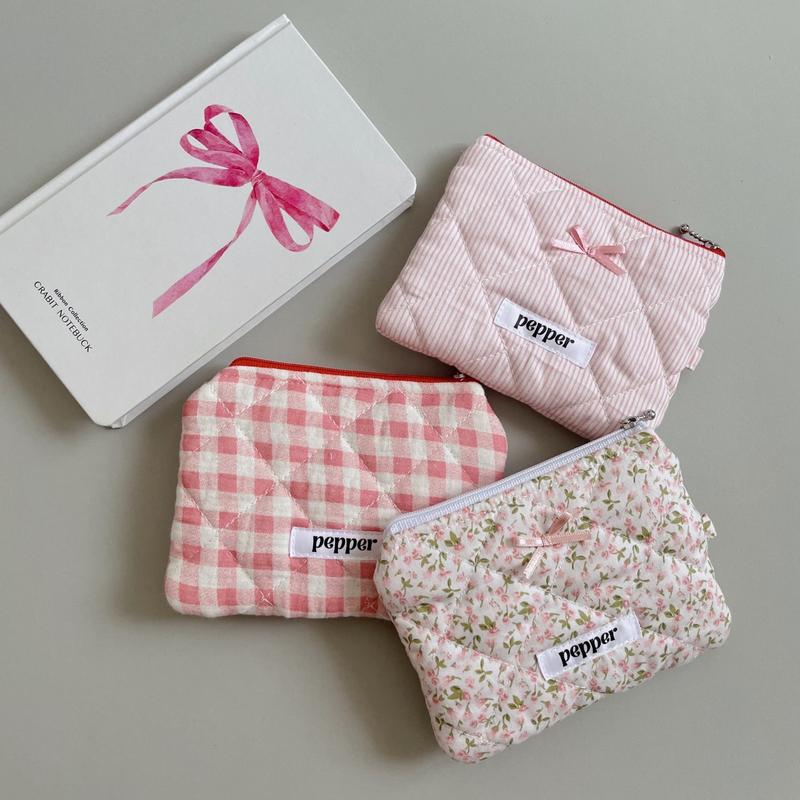 Product Introduction of Ví Vải Mini Chần Bông Dễ Thương Pepper Clothing Mini Pouch đựnġ Tiền Thẻ Mỹ Phẩm Make Up Son Chìa Khoá Đồ Cá Nhân - Ví 8