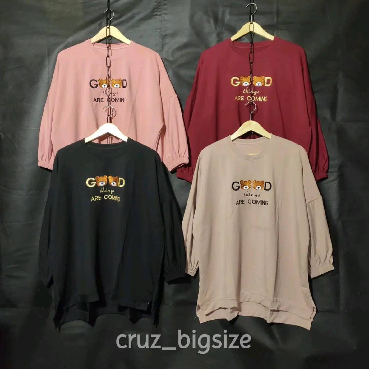 Kaos Jumbo Wanita LD 150 Big Size Oversize Ukuran Besar Babyterry