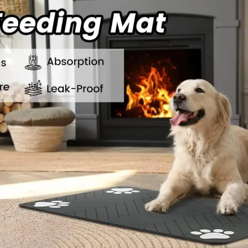 Pet Feeding Mat, Non-slip Pet Food Mat, Water Absorbent Pet Feeding Pad, Pet Supplies for Dog & Cat, Dog & Cat Accessories 7