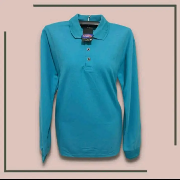 kaos berkerah lengan panjang kaos polos seragaman kaos lengan panjang 1