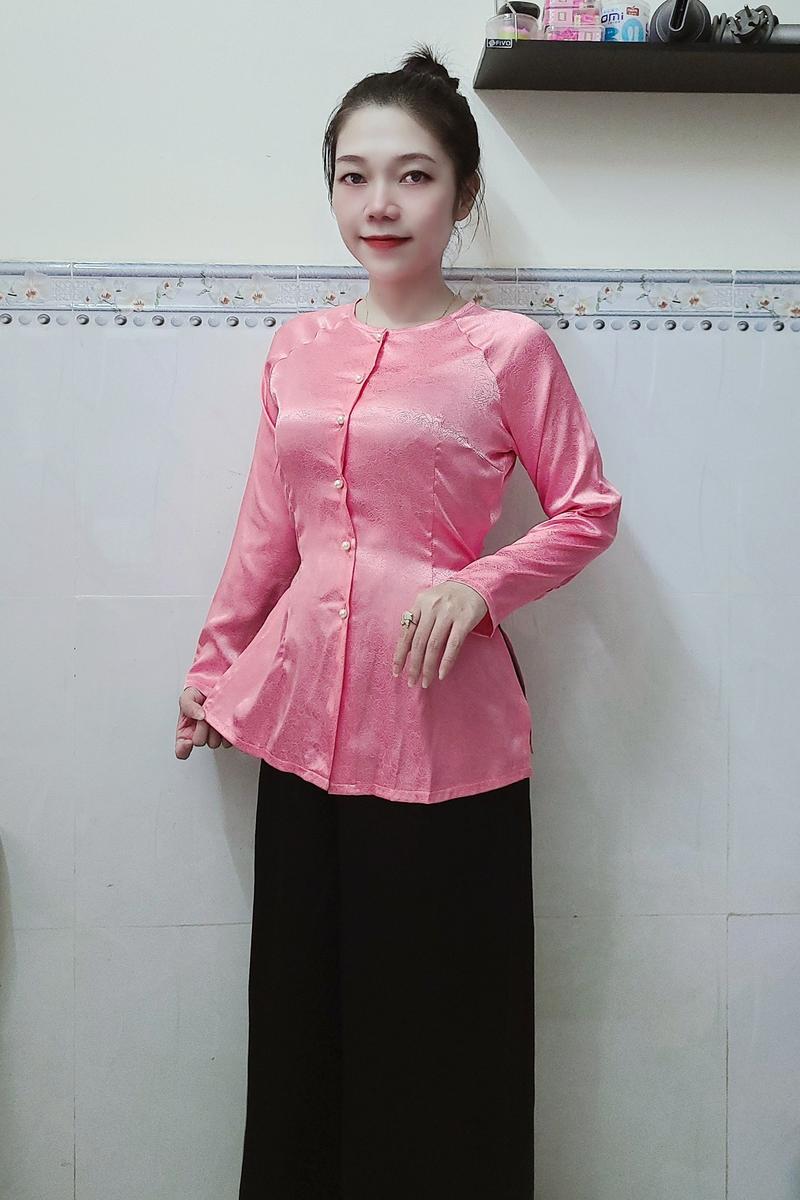 Product Introduction of Áo bà ba(không kèm quần) gấm hoa hồng nữ - Chất liệu cao cấp, tôn dáng và tôn da - Kem, Voi Women Nhung Top đồ lam [G10] 13