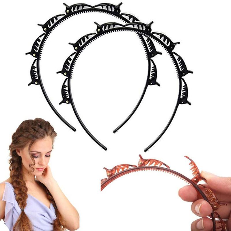 Dây Buộc Tóc Nhiều Lớp, Phổ Biến, Kẹp Nhỏ Kẹp Tóc Bện, Băng Đô Xoắn Bện Hai Lớp, Dụng Cụ Làm Tóc, Thích Hợp Cho Tóc Mái Đôi, Kẹp Tóc, Băng Đô Dệt Rỗng Nhiều Lớp, Băng Đô Kẹp Xoắn, Có Răng, Dụng Cụ Bện Cho Phụ Nữ Và Trẻ Em Gái 3